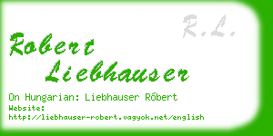 robert liebhauser business card