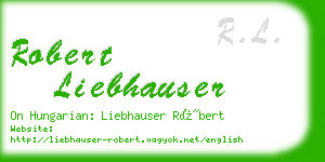 robert liebhauser business card